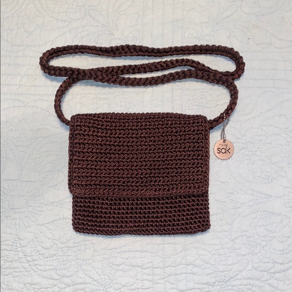 The Sak Brown Crochet Crossbody Bag - Picture 1 of 6